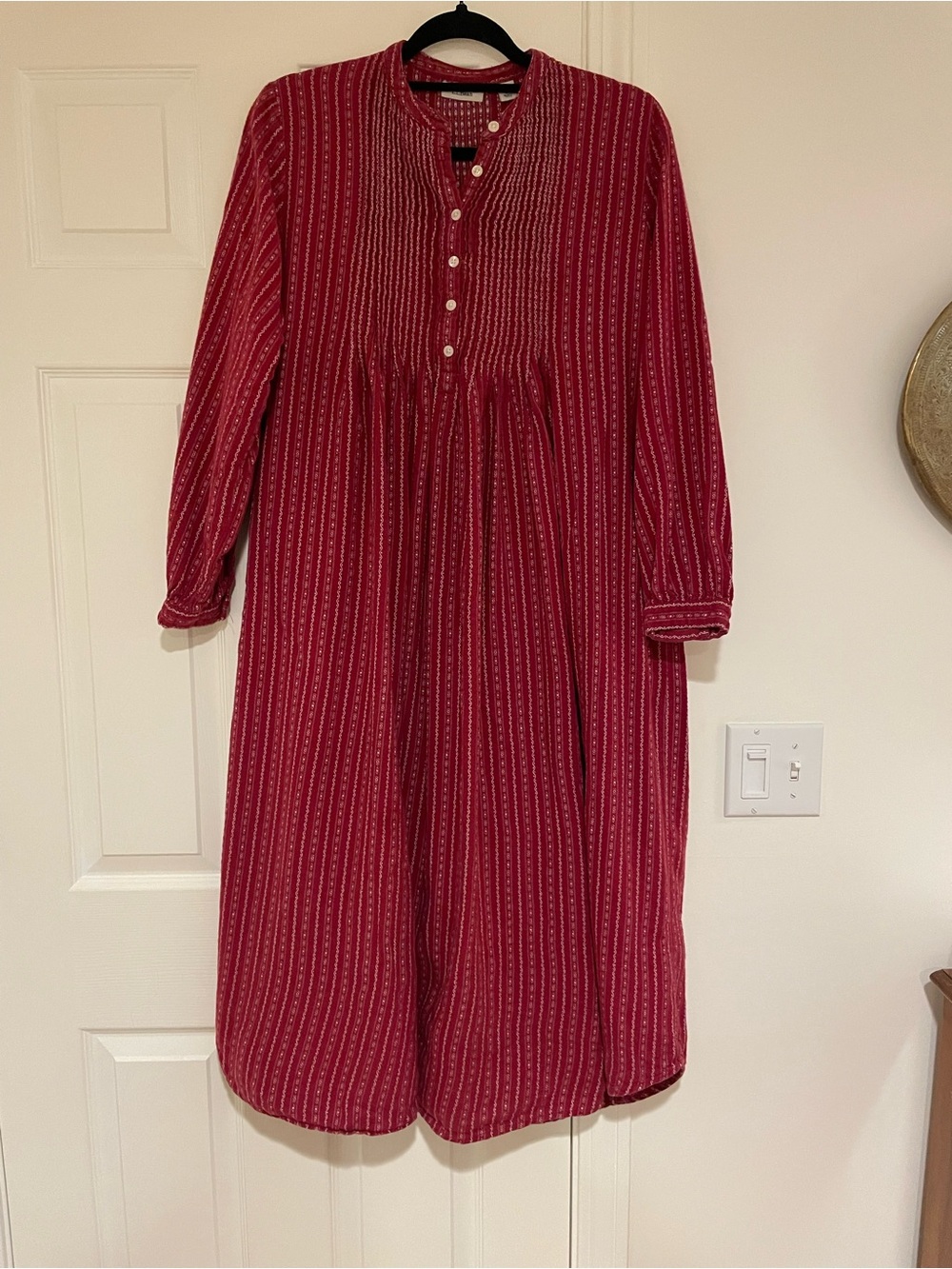 LL Bean Flannel Nightgown Size Small
